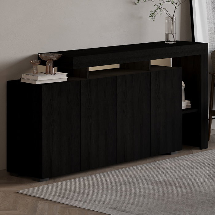 Hanah Home Beliz - Wood Black